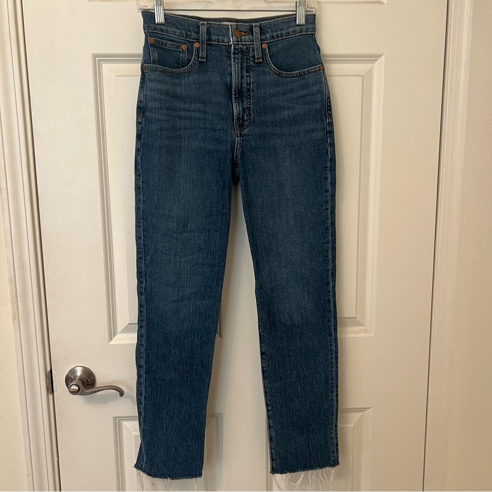 Madewell The Perfect Vintage Jeans medium wash high rise ankle crop denim jean